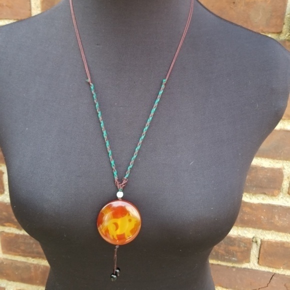 Mythical 2 sided agate necklace - Picture 2 of 8